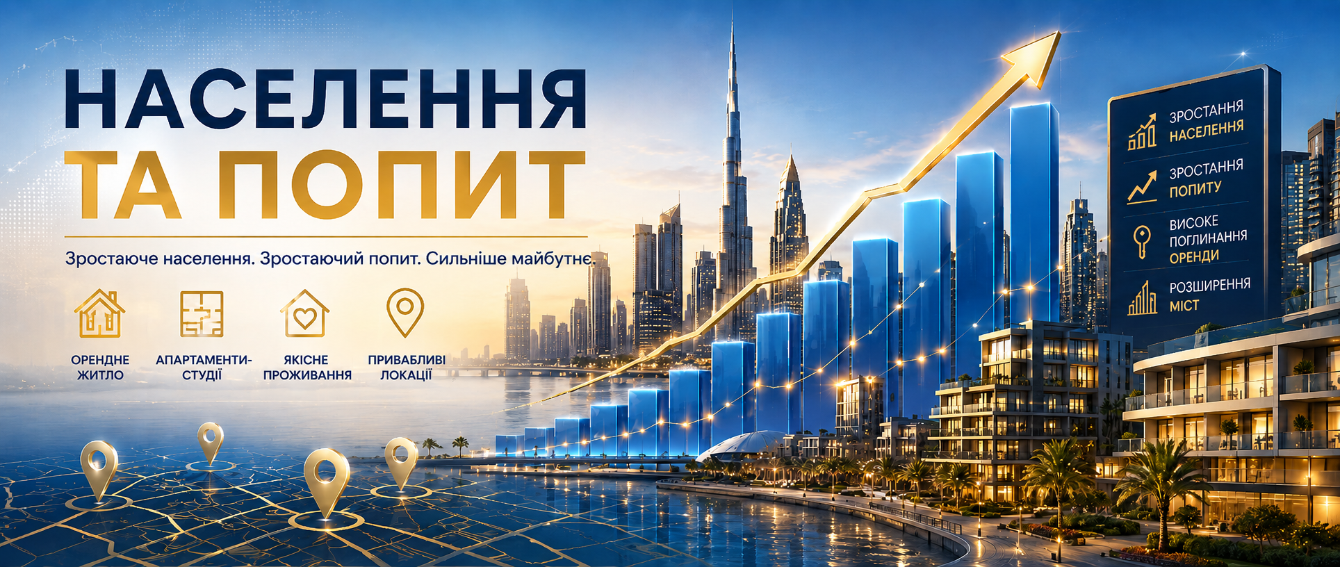 8 мільйонів людей, 80% орендарів: чому попит на нерухомість в ОАЕ структурно стійкий