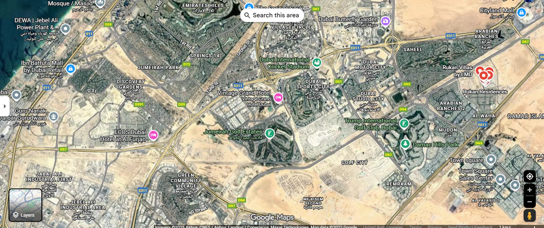 Rukan Towers Studio — DubaiLand